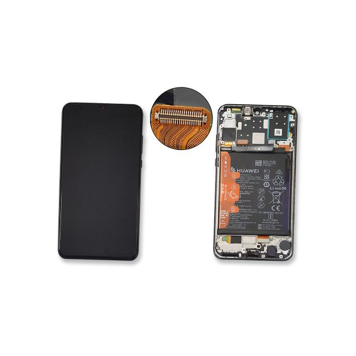 Oryginalny wyświetlacz LCD z baterią - Huawei P30 lite mar-lx1a - Czarny