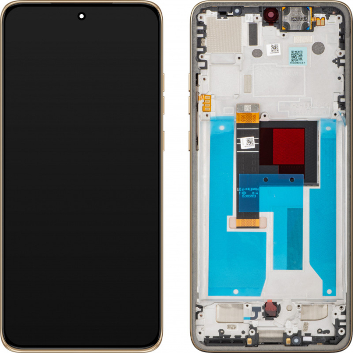 Oryginalny wyświetlacz LCD - Motorola Edge 50 Neo XT2409 - Latte / Beżowy