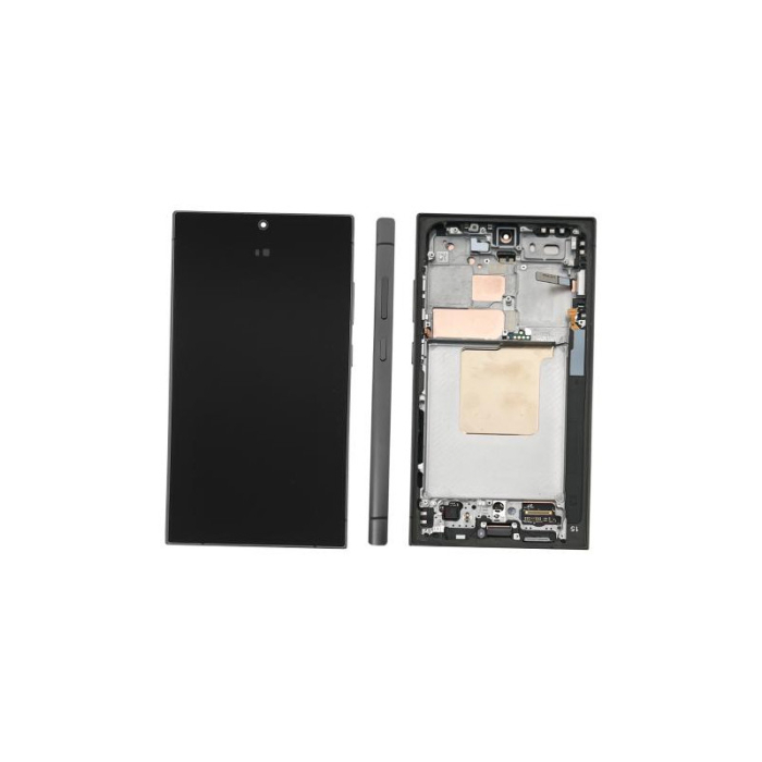 Oryginalny wyświetlacz LCD - Samsung S24 Ultra SM-S928B - Czarny / Niebieski / Zielony